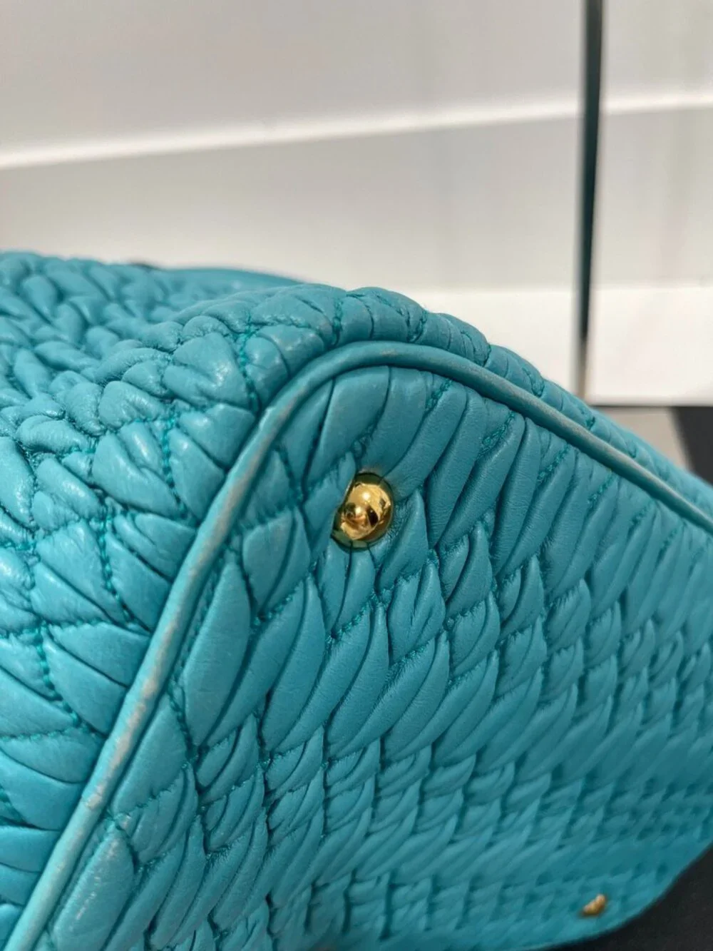 Miu Miu Matelasse Bijoux Leather 2-Way Hand/Shoulder Bag (JB1450)